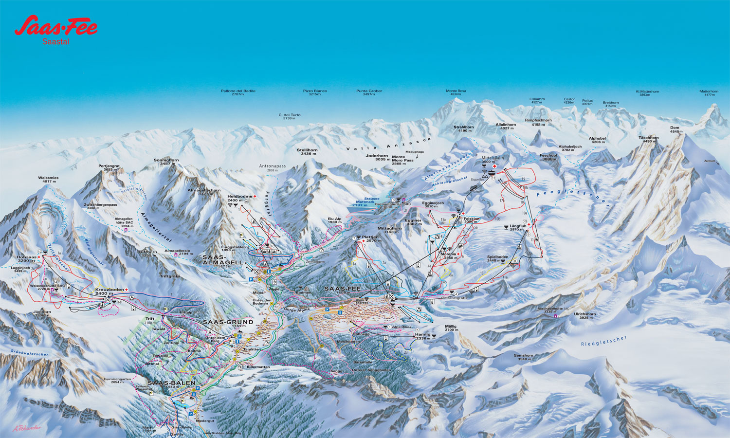 Saas-Fee ski area